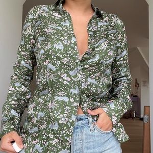 Jcrew collection double zero button down top